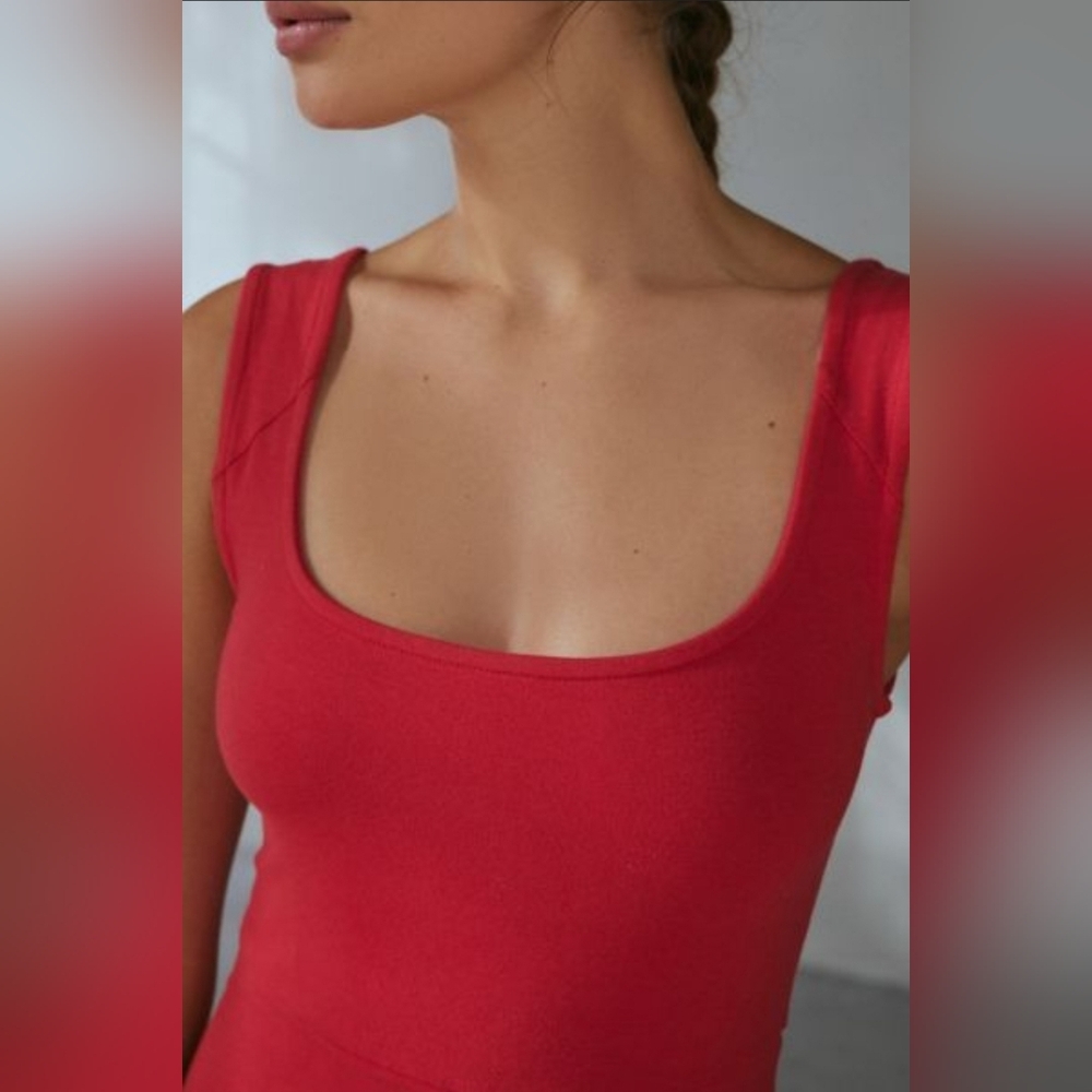 UO Bec Skort Mini Dress In Red - Picture 4 of 5